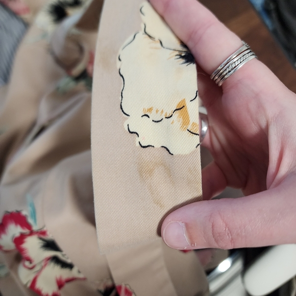 Anthropologie Elevenses Pansy Corset Back Tan Trench Coat - Picture 10 of 14